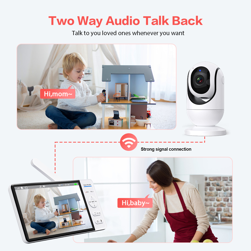 Video Baby Monitor 7'' 1080P H - Home Cinema Wireless 评论和价格